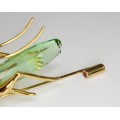 brosa Swarovski. " Grasshopper" . argint vermeil. Austria